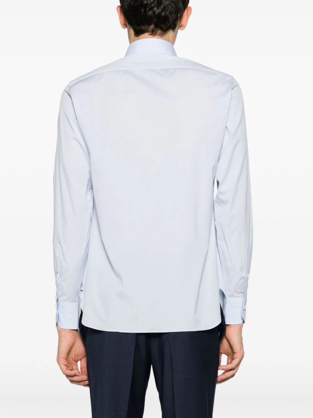 Zegna  spread-collar poplin shirt