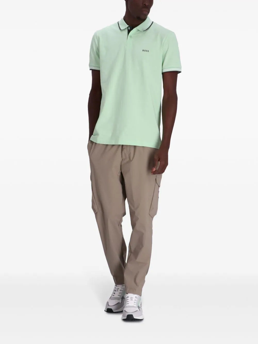 BOSS Paule 1 stripe-trim polo shirt