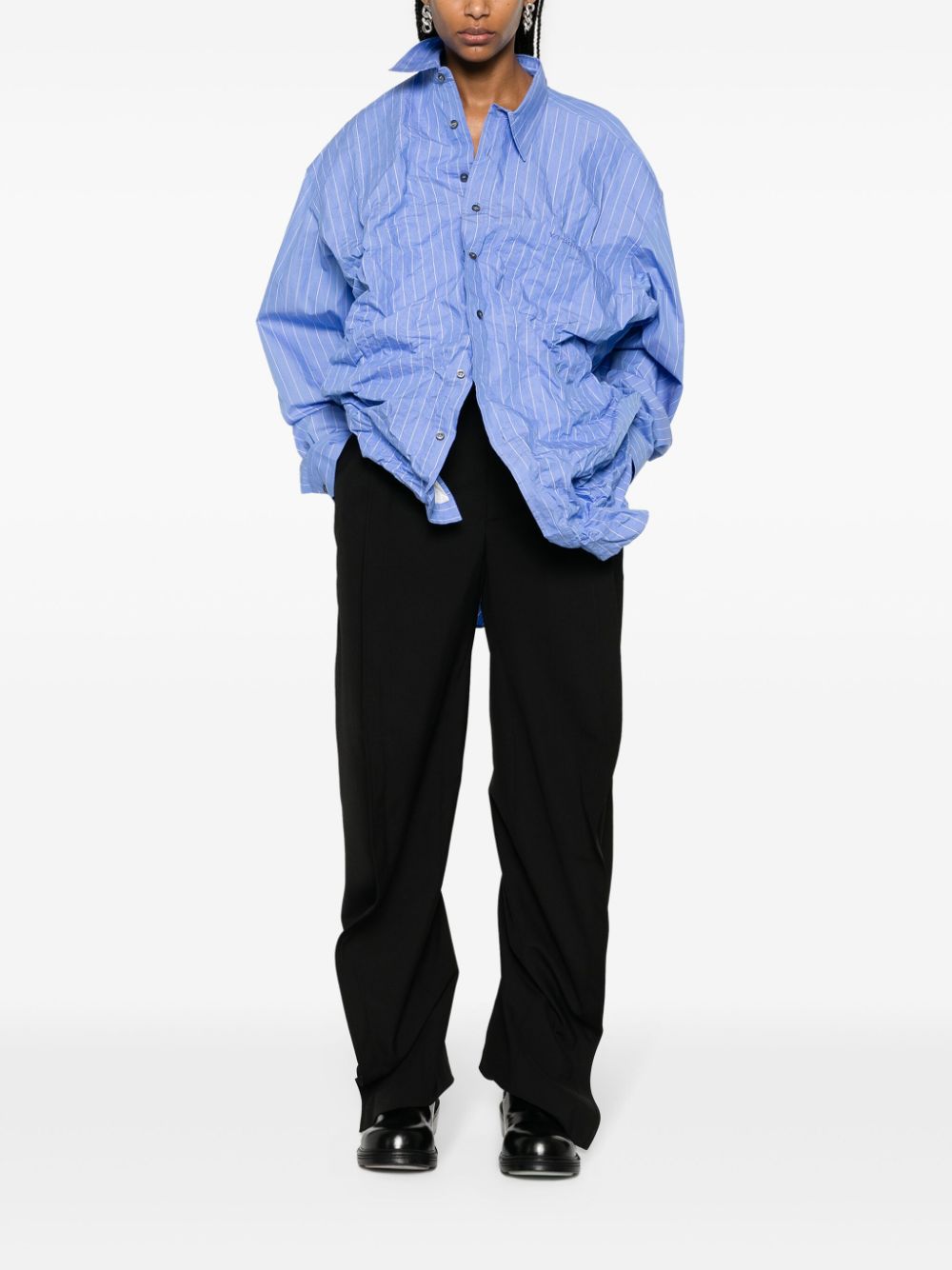 Y/Project  embroidered-logo cotton shirt