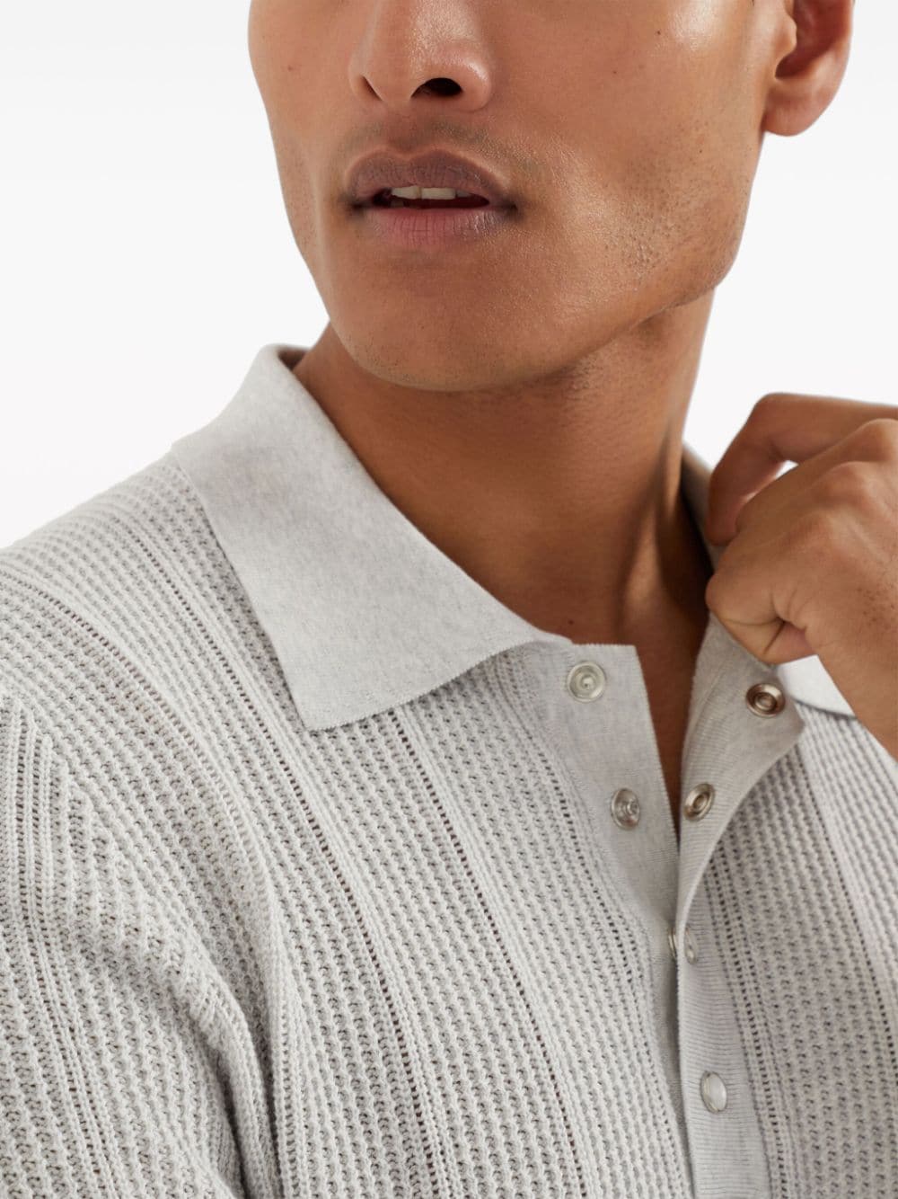 Brunello Cucinelli  knitted cotton polo shirt