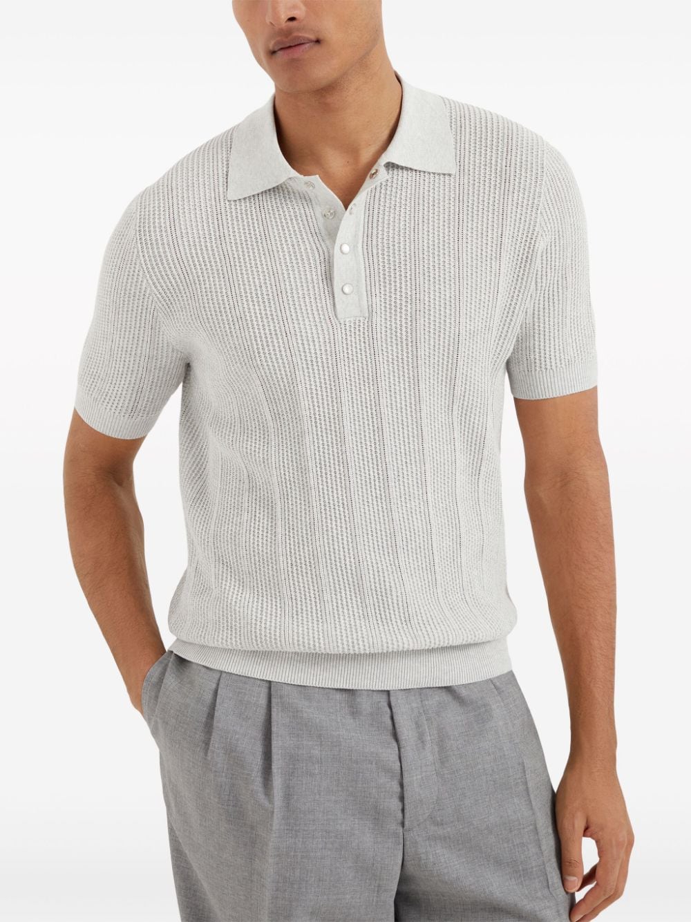 Brunello Cucinelli  knitted cotton polo shirt