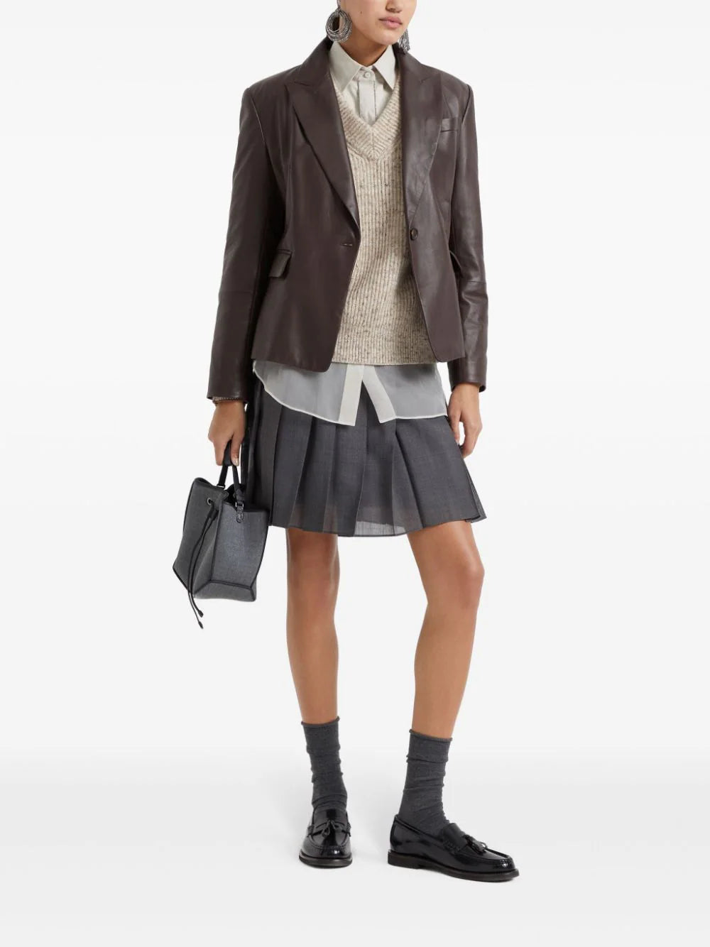 Brunello Cucinelli  pleated mini skirt