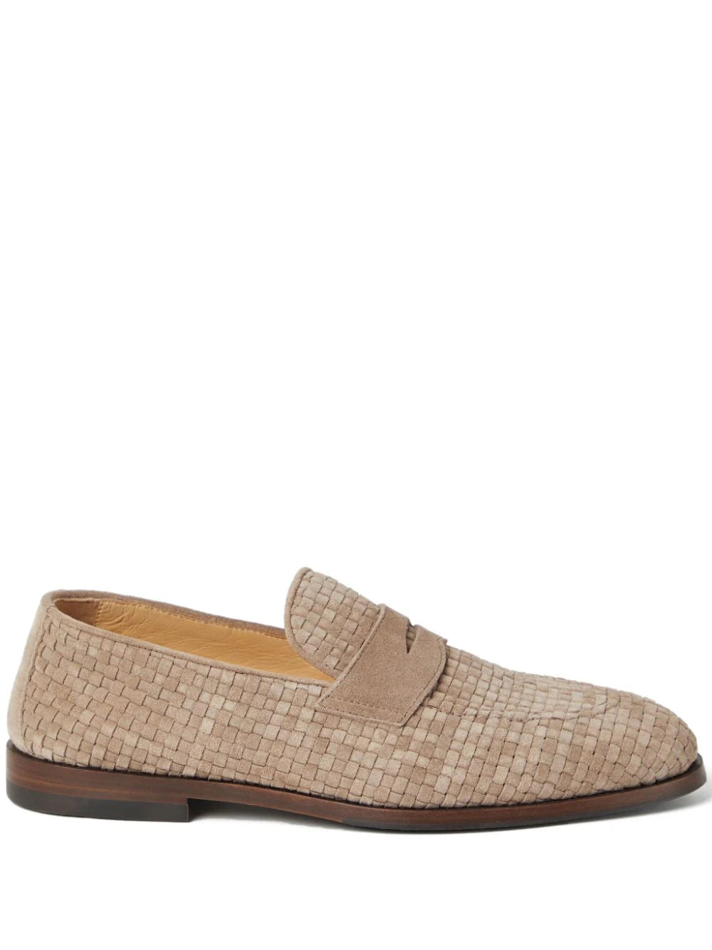 Brunello Cucinelli  woven suede loafers