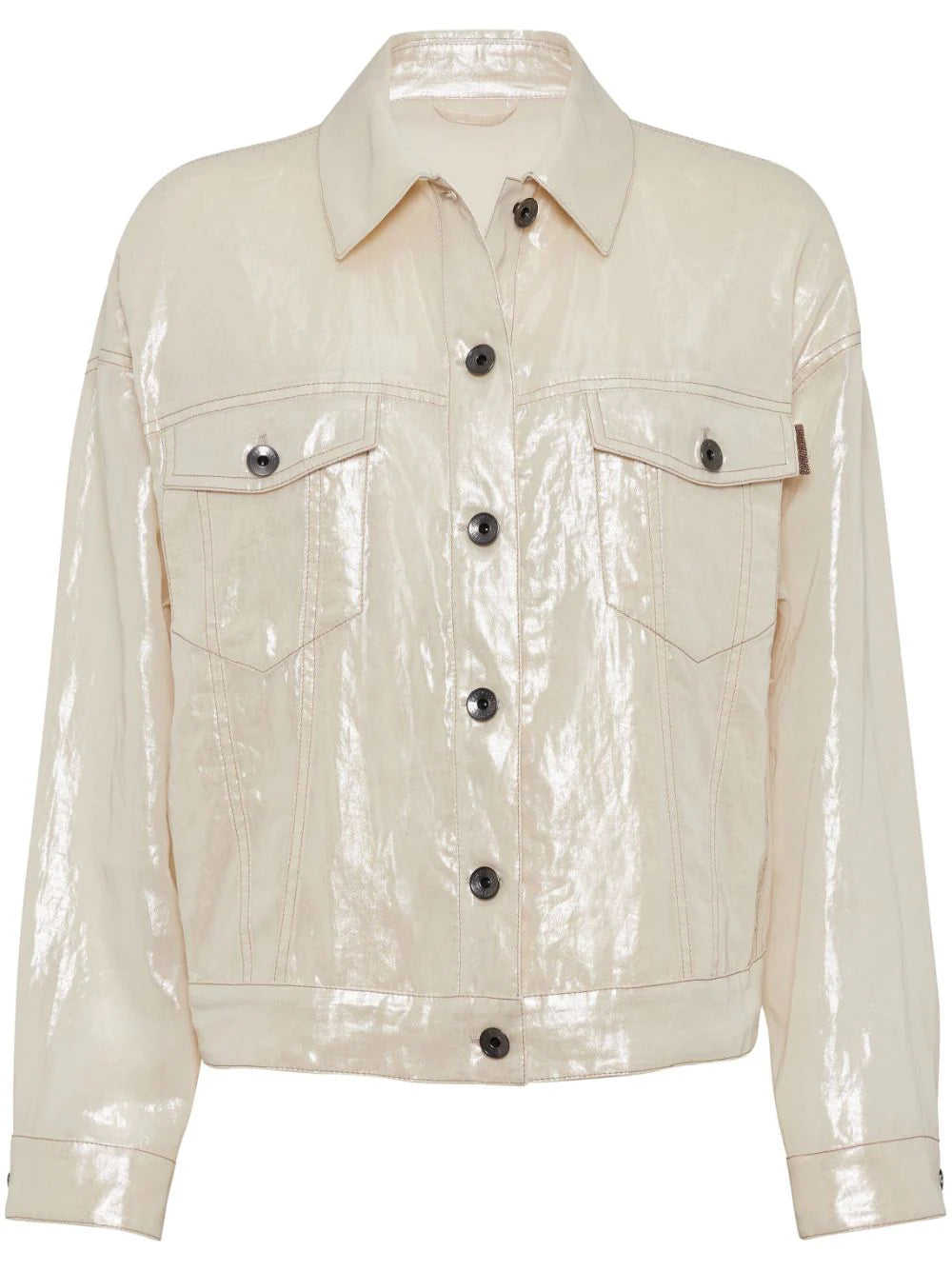 Brunello Cucinelli coated-finish cotton jacket