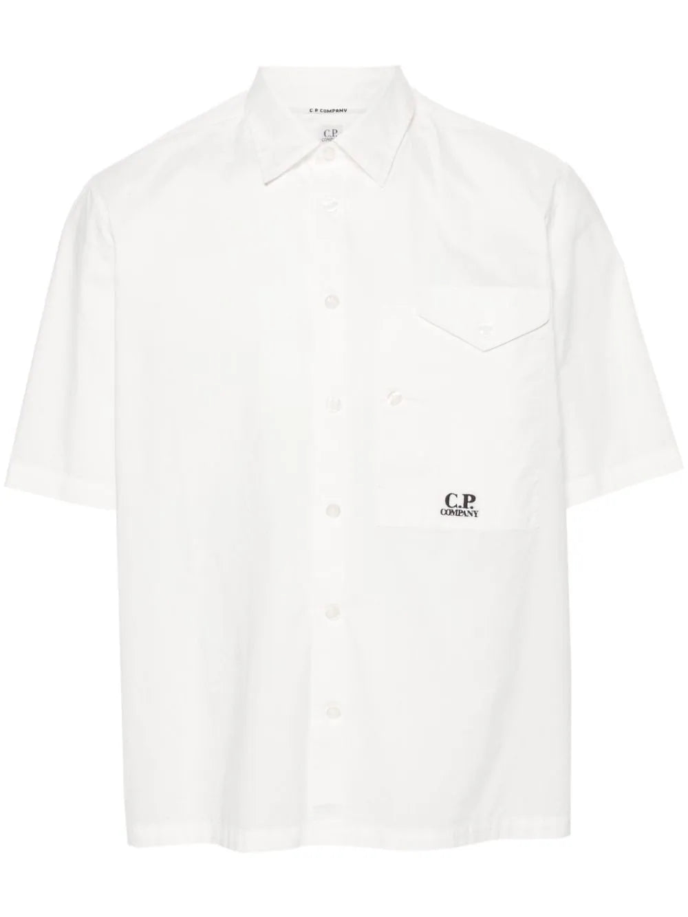 C.P. Company  logo-embroidered cotton shirt