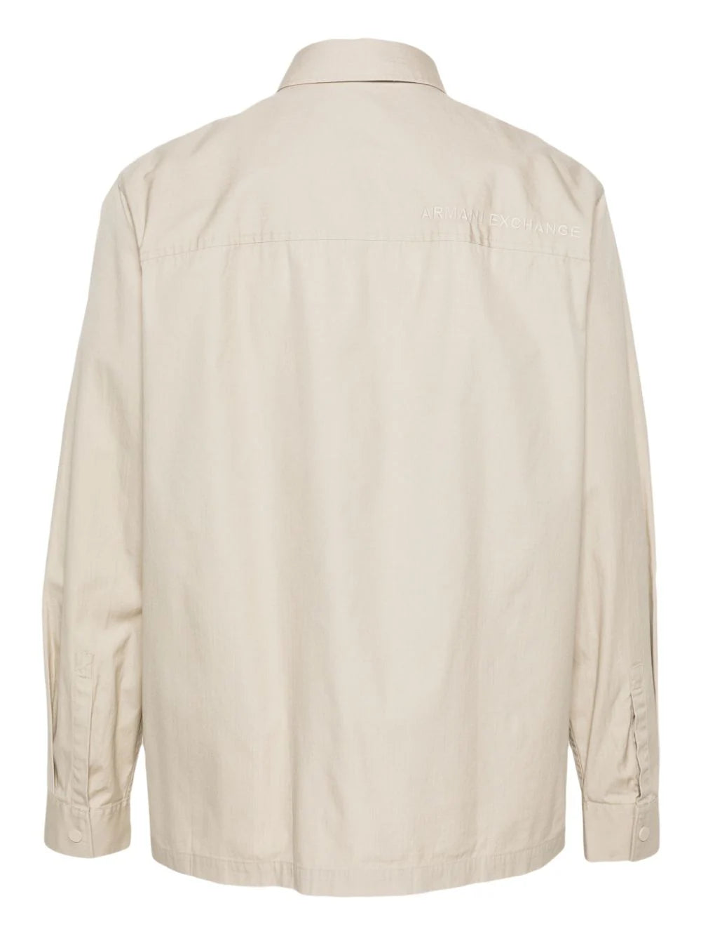 Armani Exchange  logo-embroidered ripstop shirt