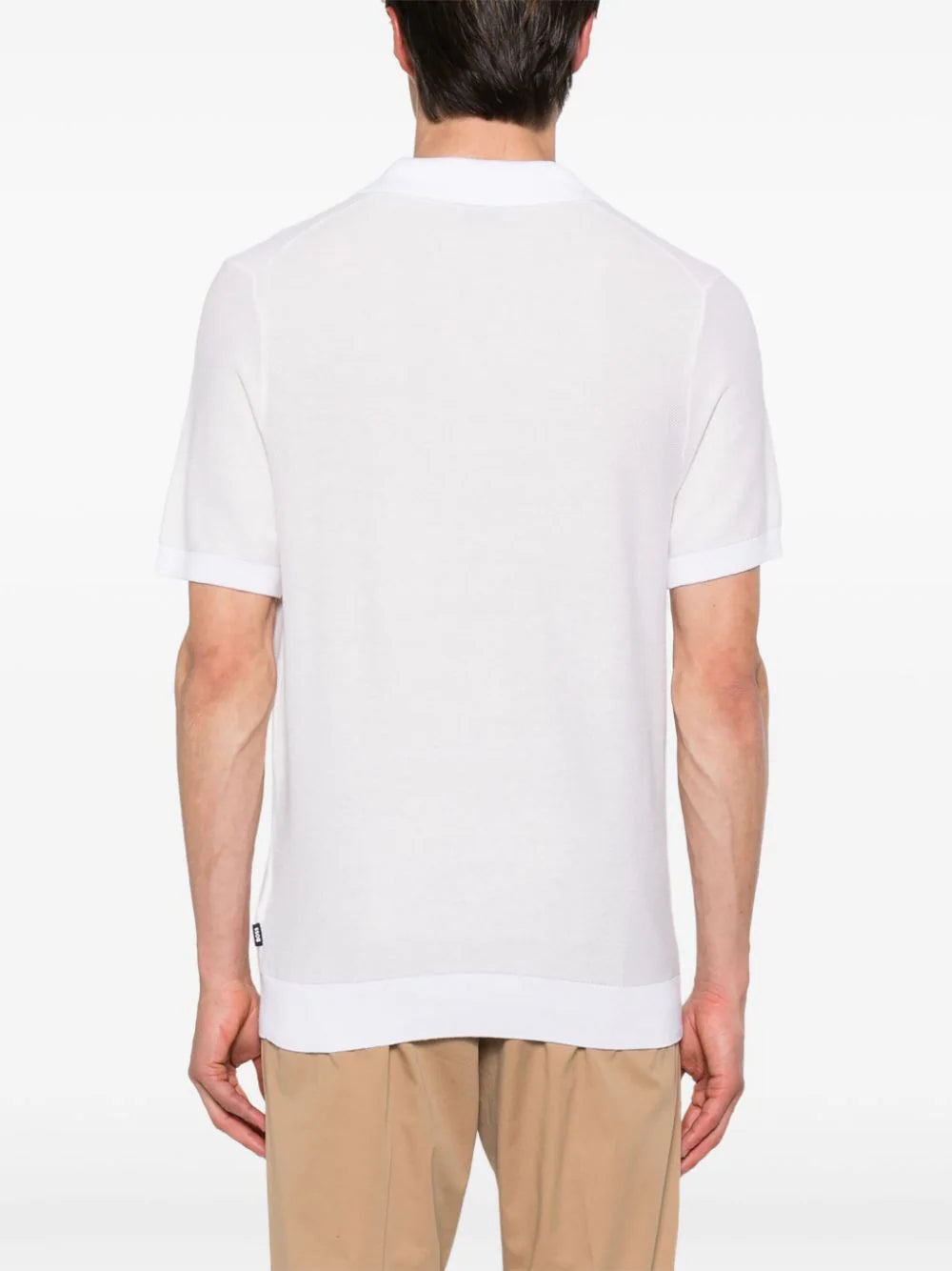 BOSS piqué-weave polo shirt