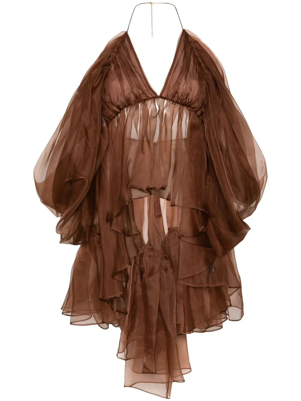 ZIMMERMANN  sheer silk ruffled blouse