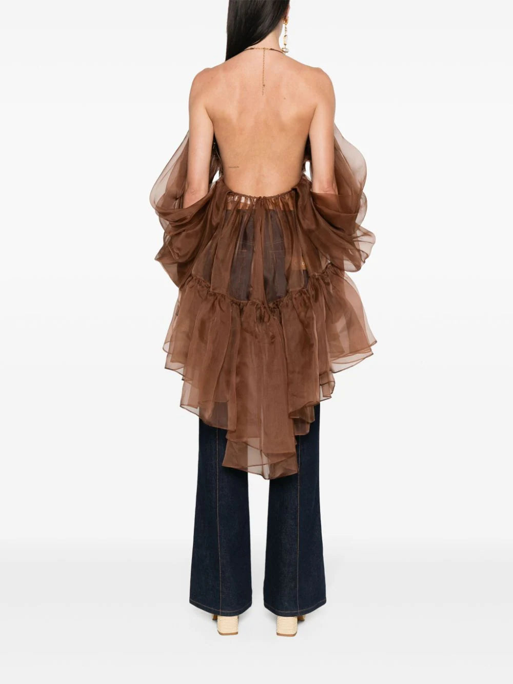 ZIMMERMANN  sheer silk ruffled blouse