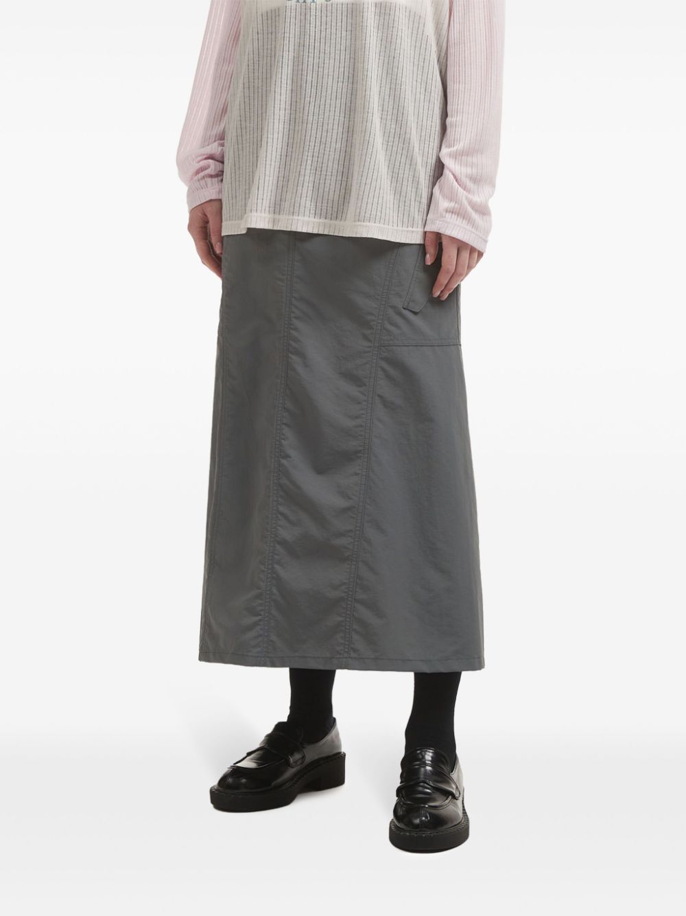 b+ab  high-waisted cargo midi skirt