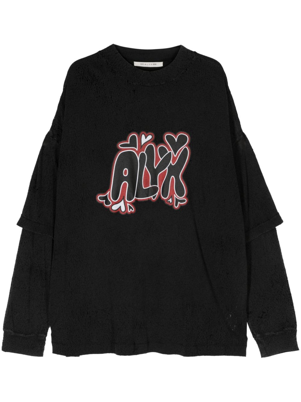 1017 ALYX 9SM  logo-print distressed T-shirt