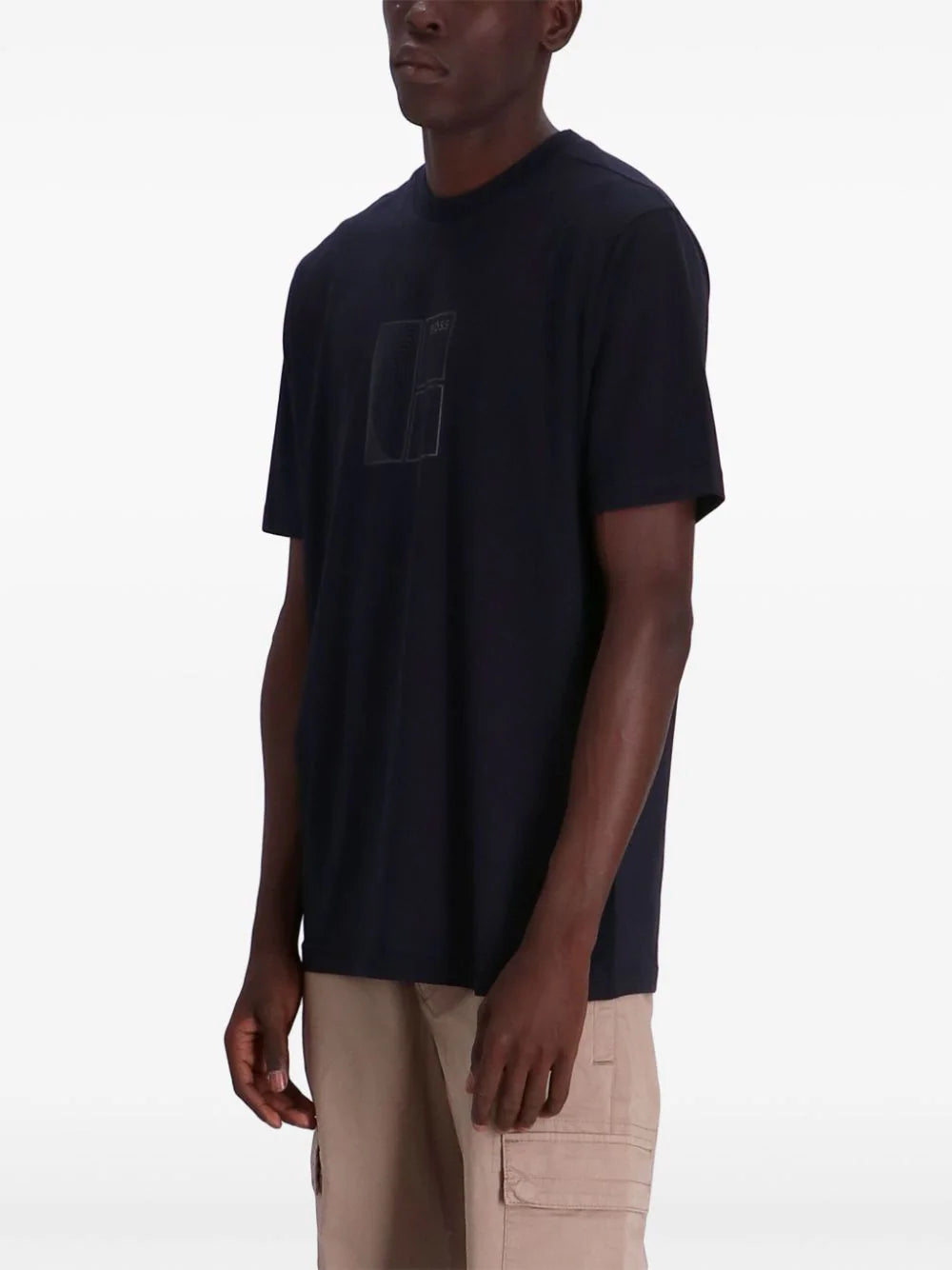 BOSS  logo-print crew-neck T-shirt