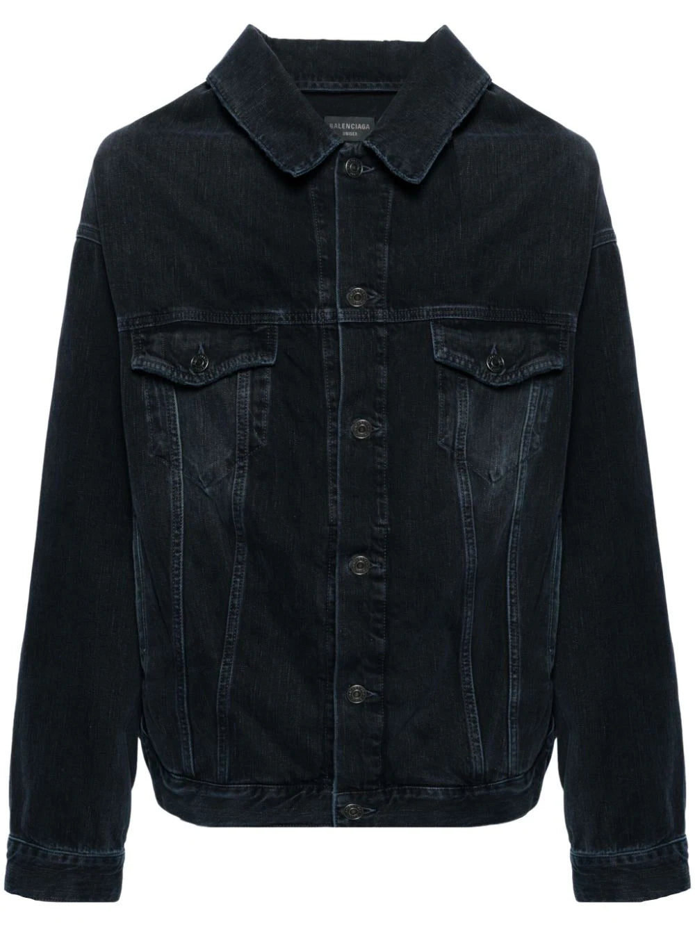 Balenciaga  off-shoulder denim jacket