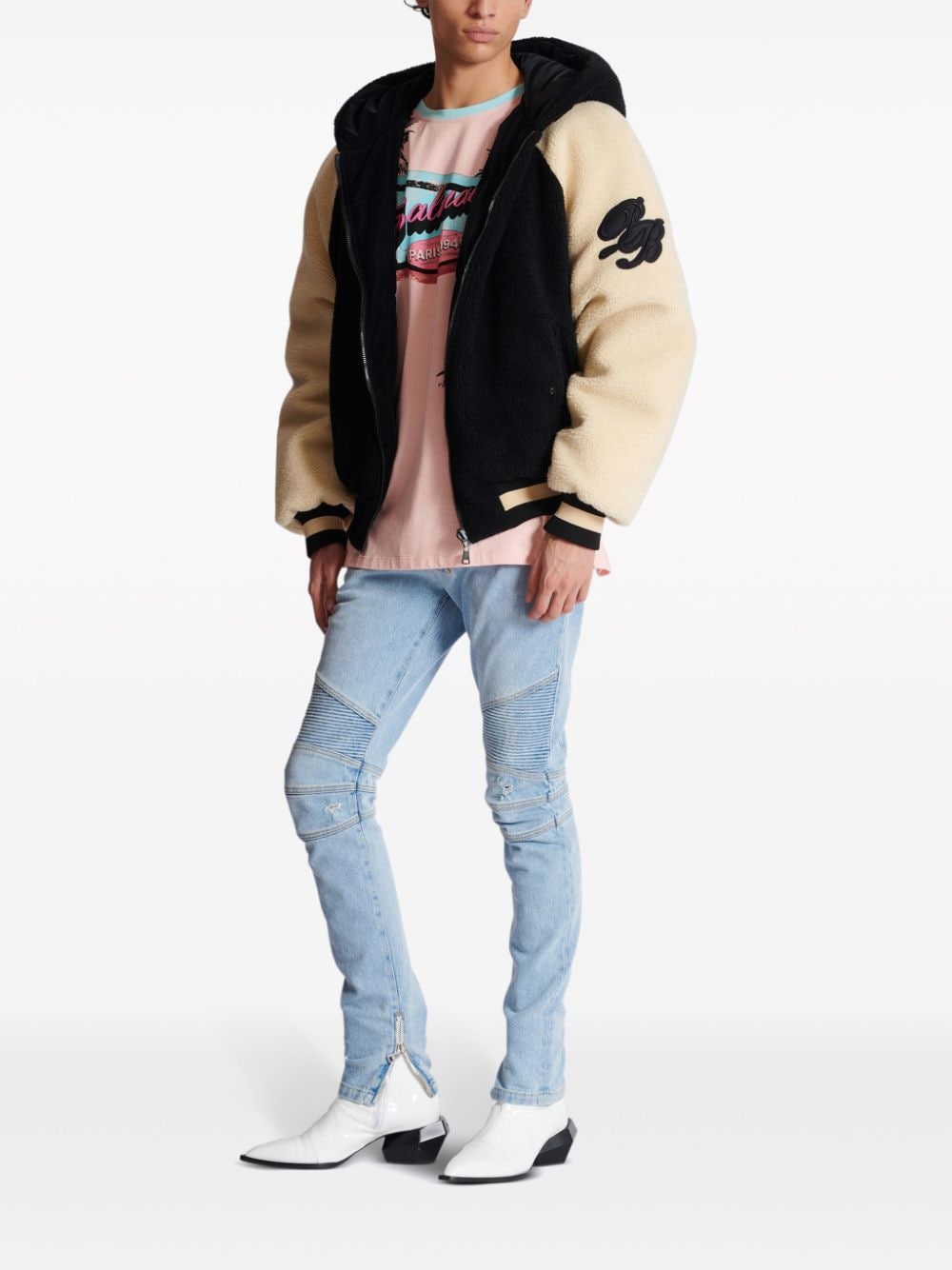 Balmain faux-shearling reversible jacket - Image 5