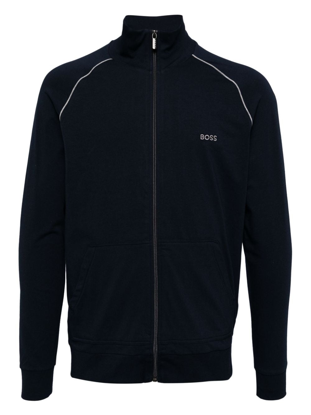 BOSS logo-embroidered track jacket