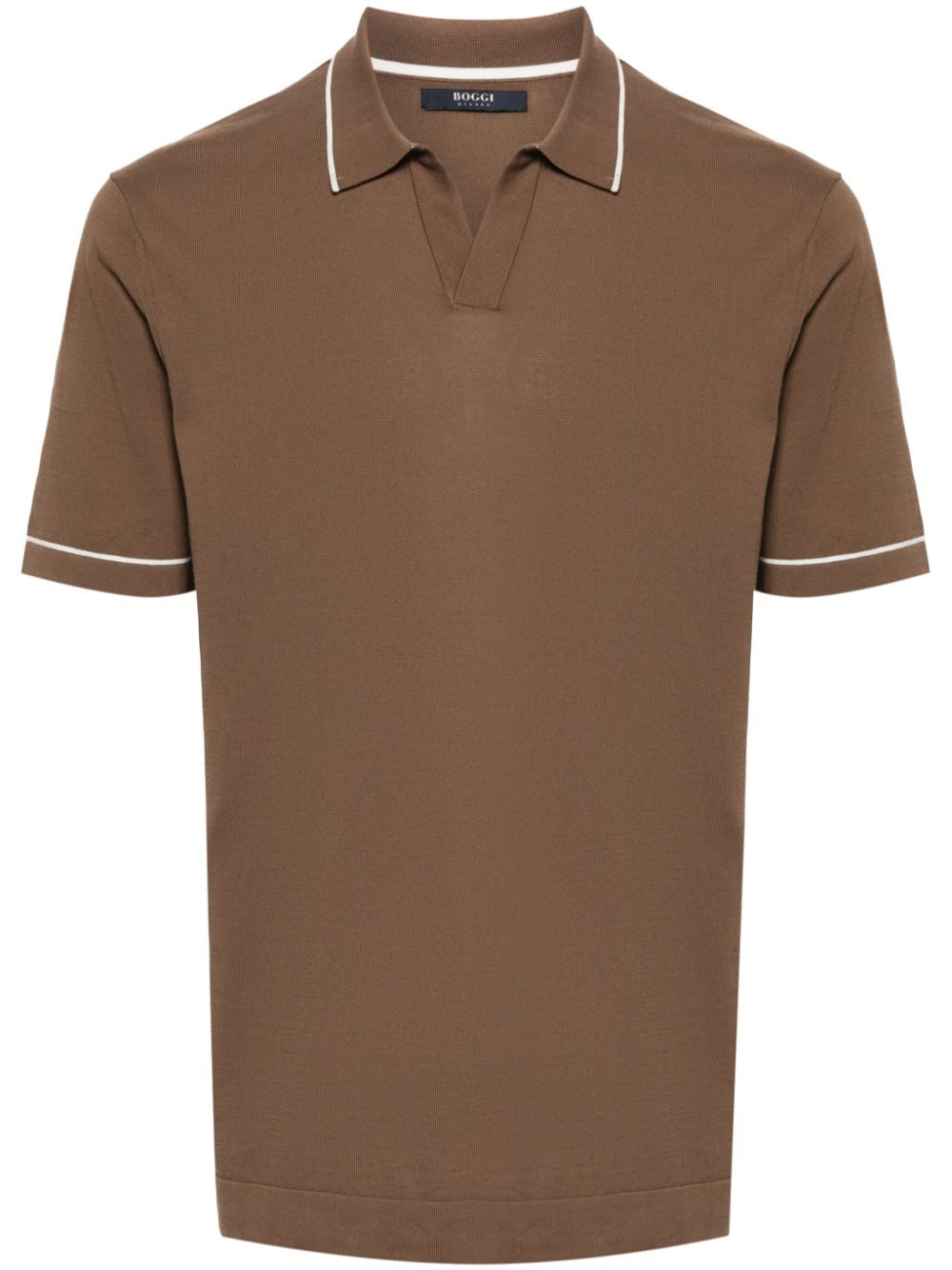 Boggi Milano  knitted cotton polo shirt