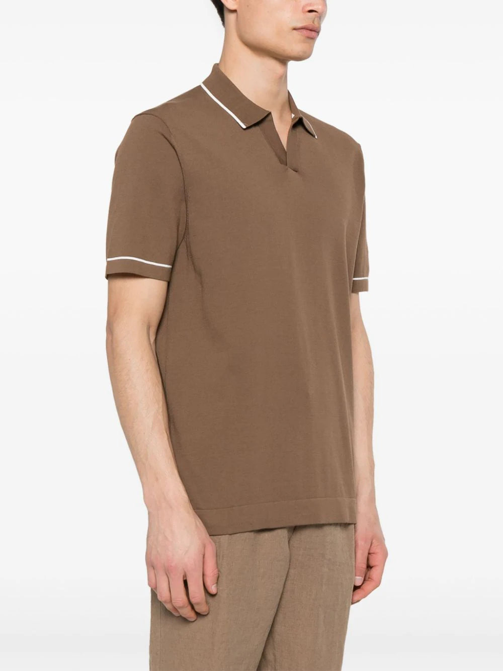 Boggi Milano knitted cotton polo shirt