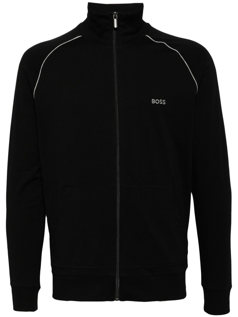 BOSS logo-embroidered track jacket