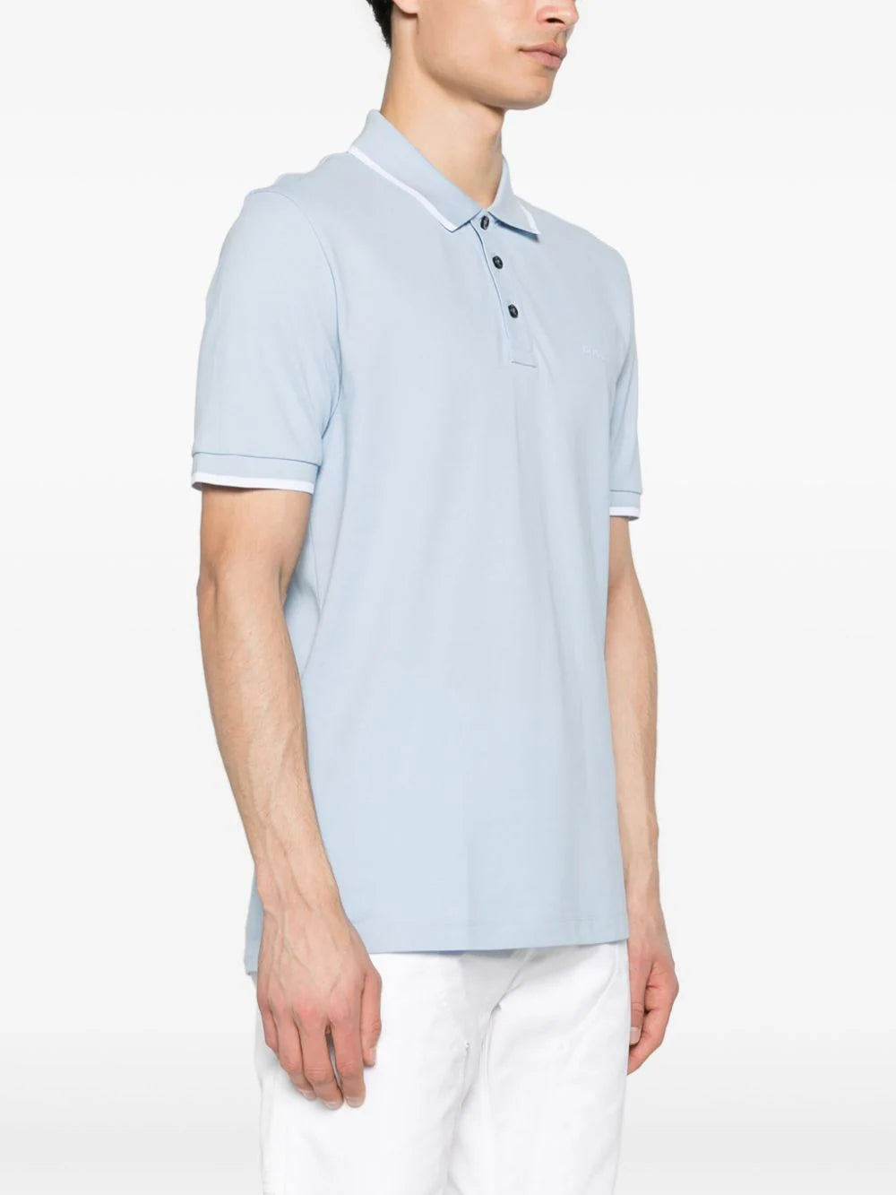 BOSS  logo-print piqué polo shirt
