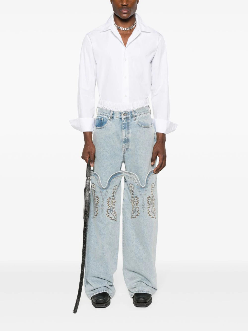 Y/Project  Evergreen Maxi Cowboy Cuff Jeans