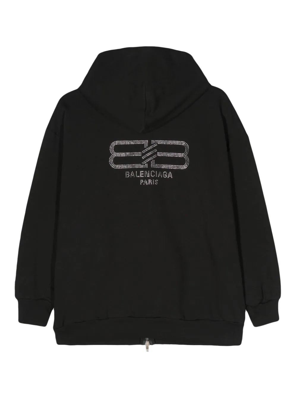 Balenciaga  crystal-logo zip-up hoodie