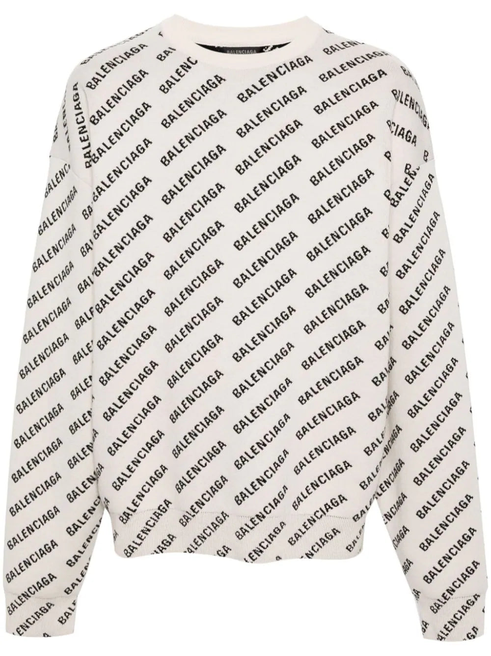 Balenciaga  logo-intarsia knitted sweatshirt