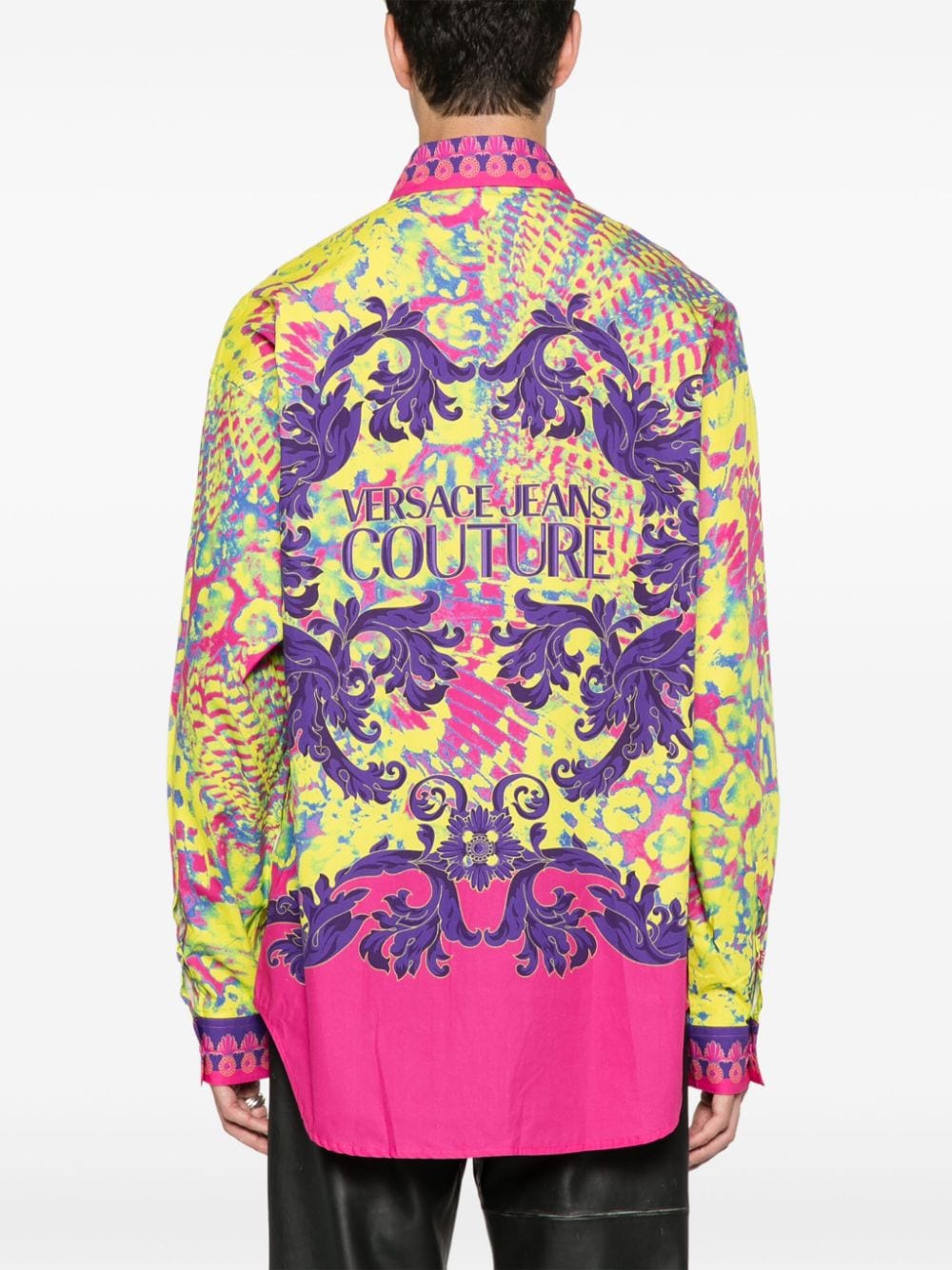 Versace Jeans Couture Animalier-print cotton shirt