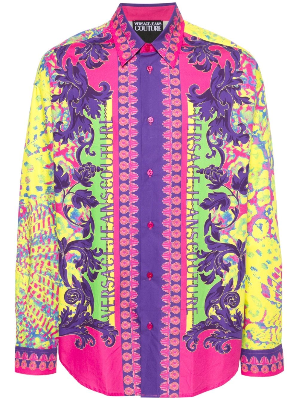 Versace Jeans Couture Animalier-print cotton shirt