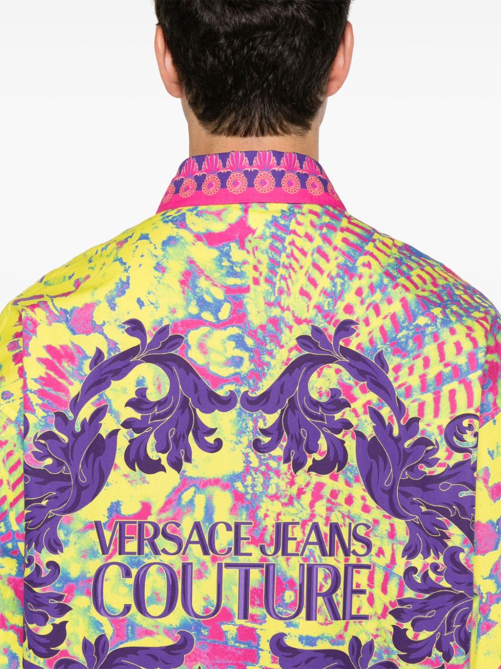 Versace Jeans Couture Animalier-print cotton shirt