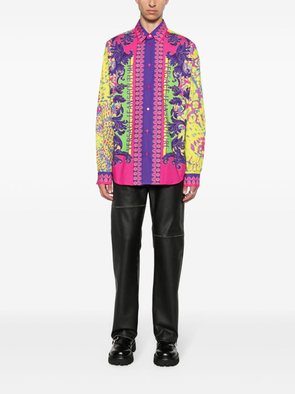 Versace Jeans Couture Animalier-print cotton shirt