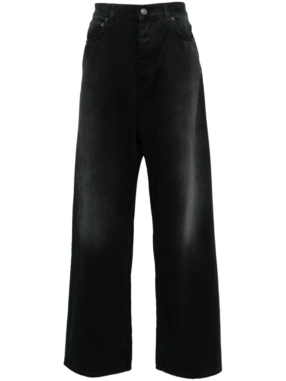 Balenciaga  Denim Size Sticker mid-rise wide-leg jeans