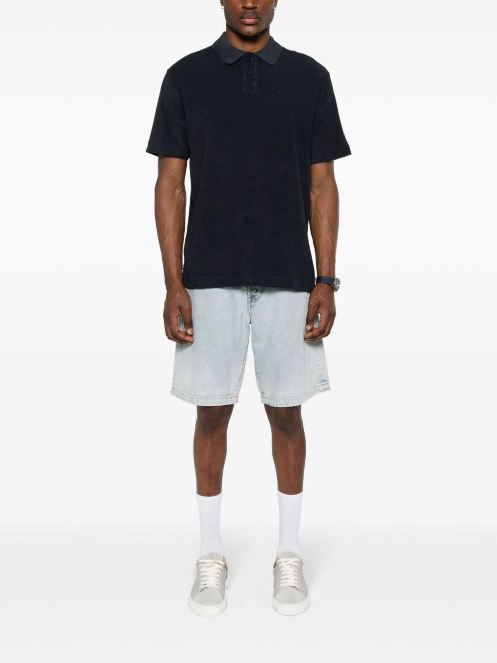 BOSS  terry-cloth polo shirt