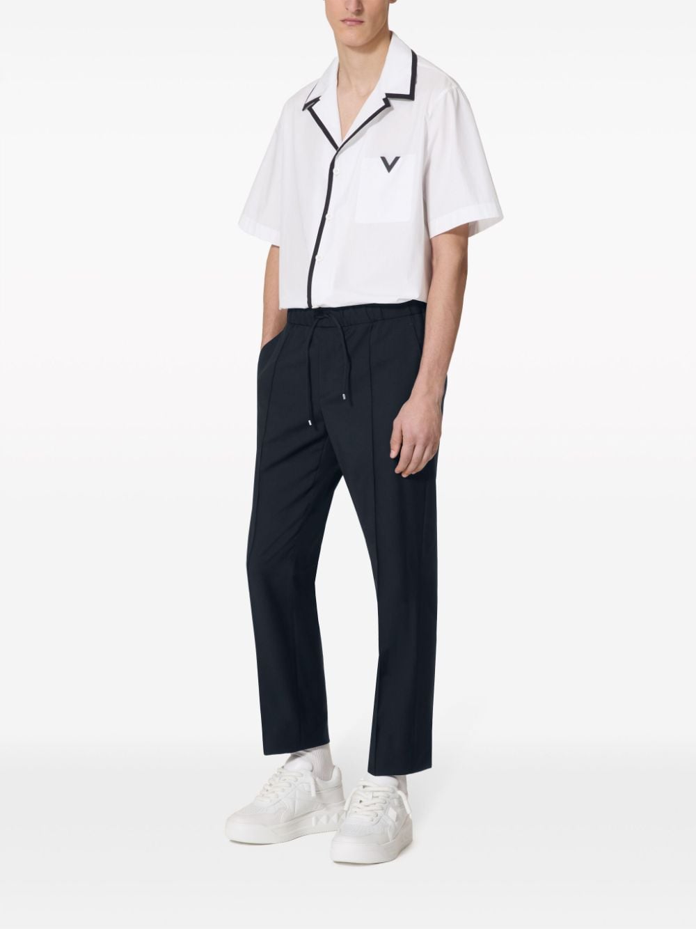 Valentino Garavani V-detail bowling shirt