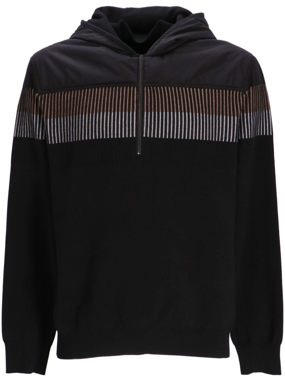 BOSS  half-zip knitted hoodie