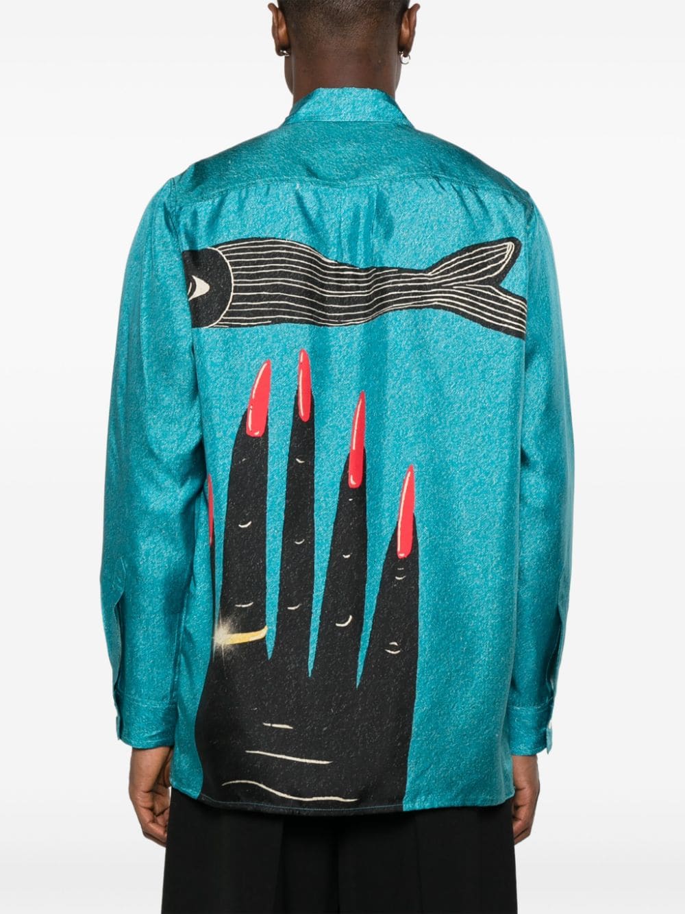 Botter  graphic-print silk shirt