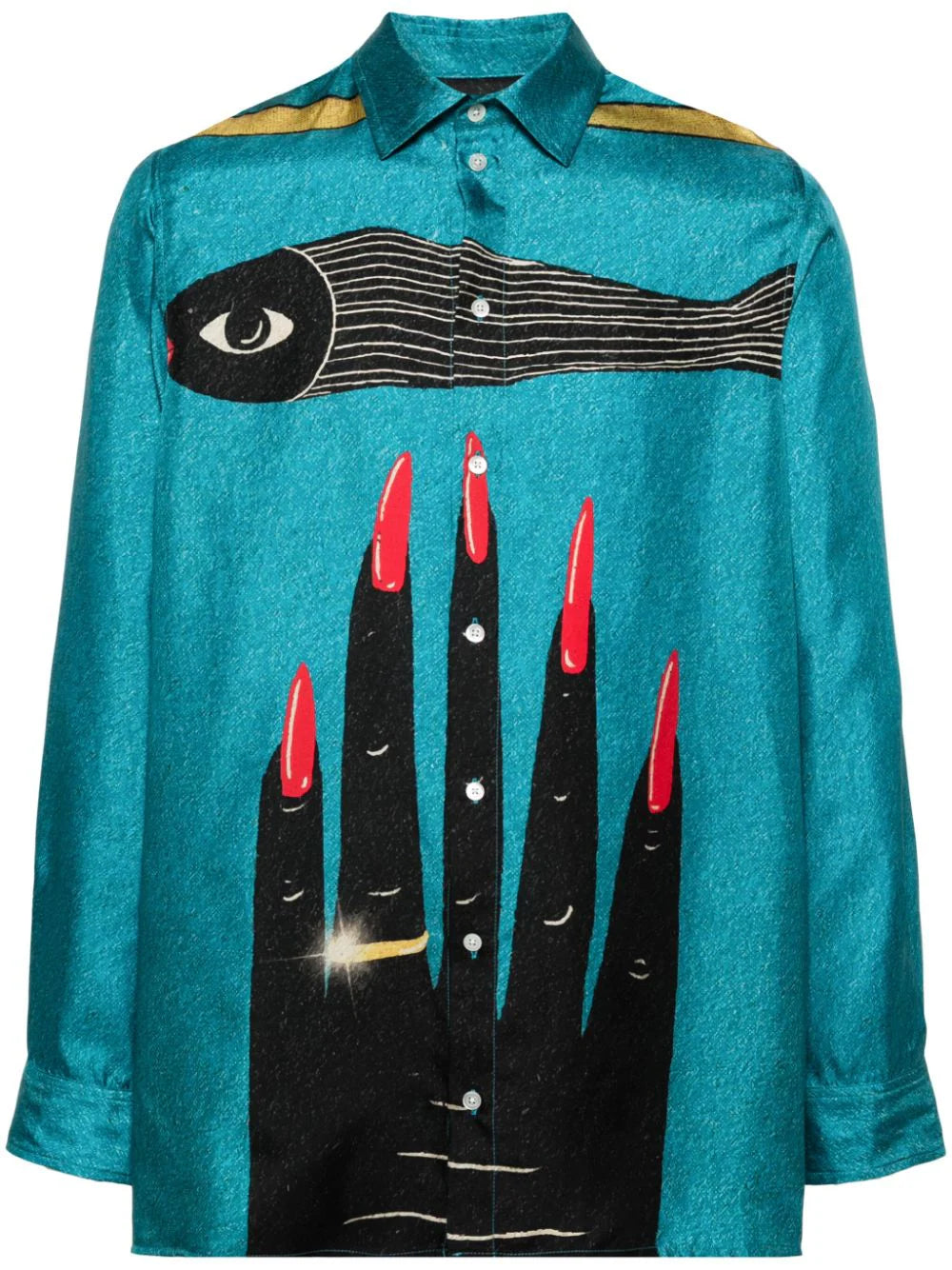 Botter  graphic-print silk shirt