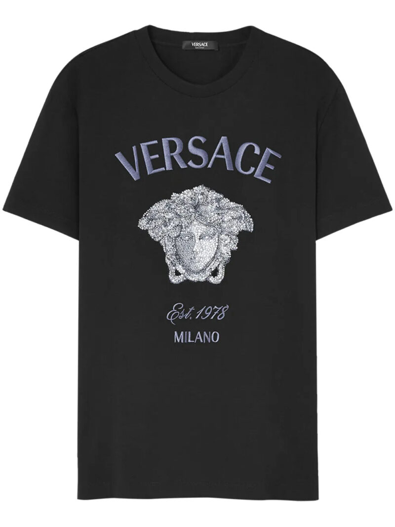 Versace  Medusa Milano crystal-embellished T-shirt