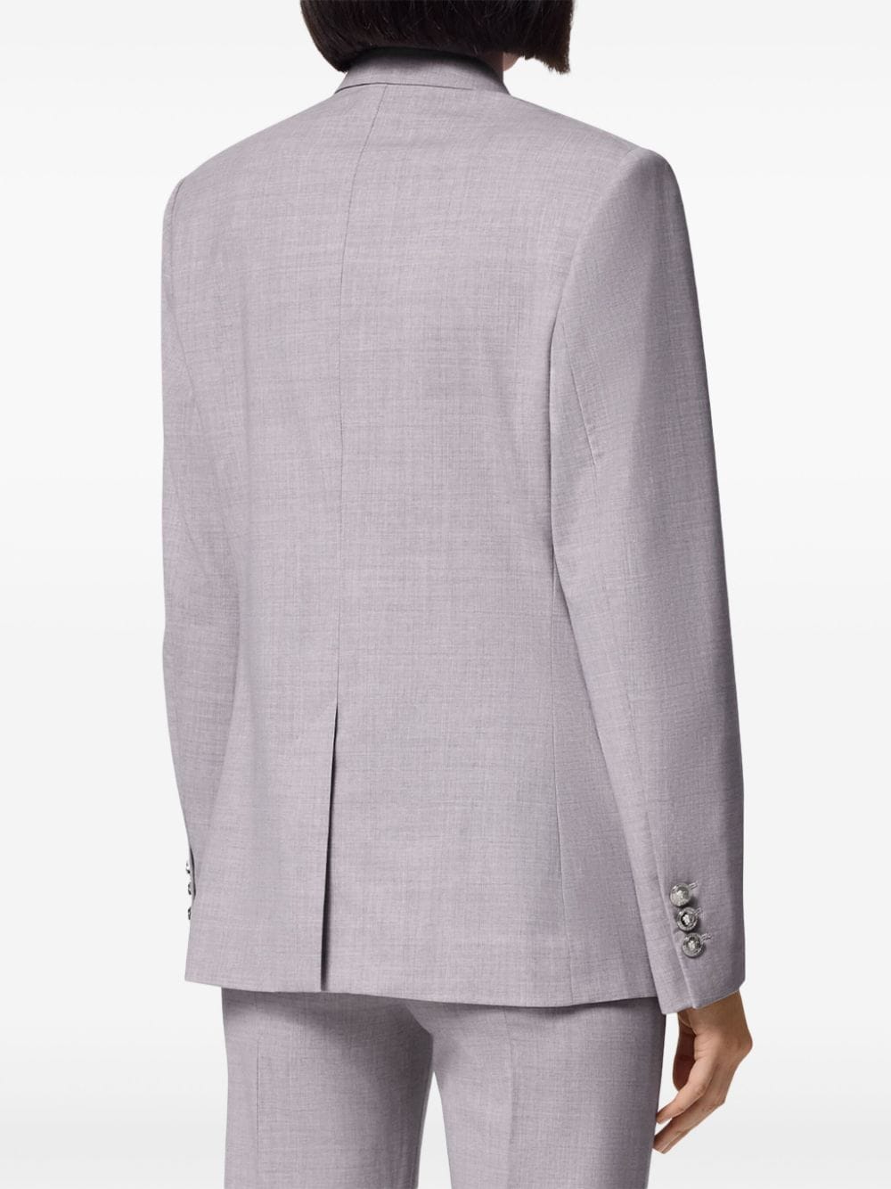 Versace  double-breasted chambray blazer