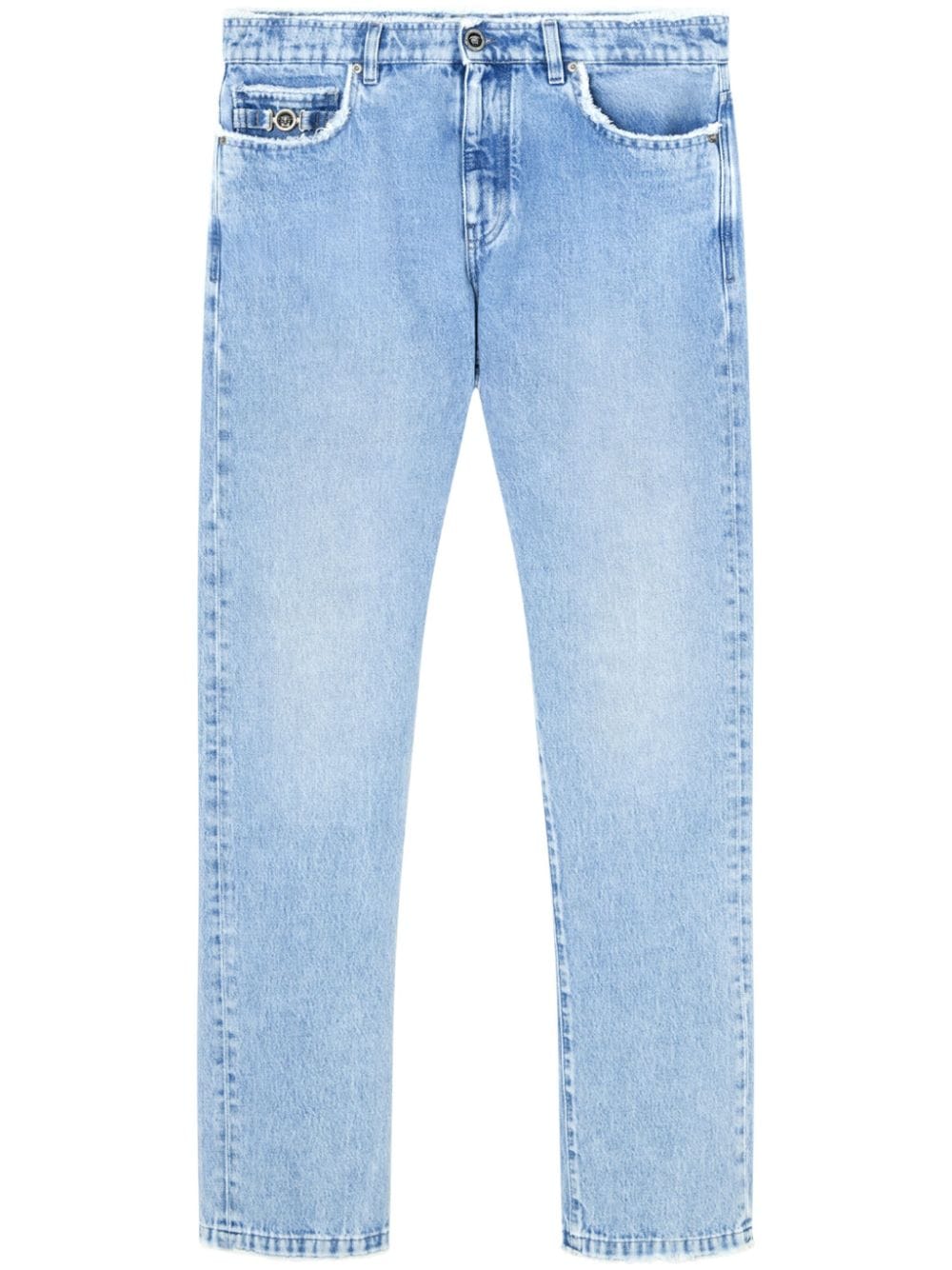 Versace  frayed straight-leg jeans