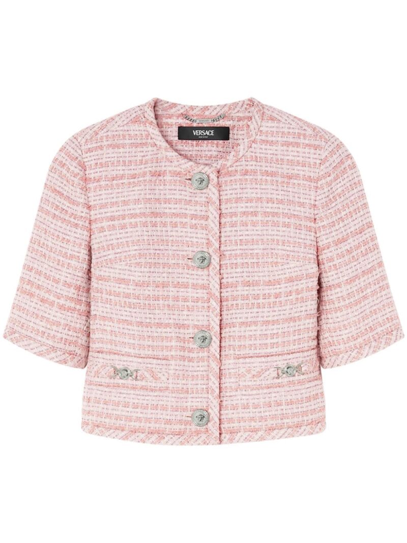 Versace  Medusa-plaque tweed jacket
