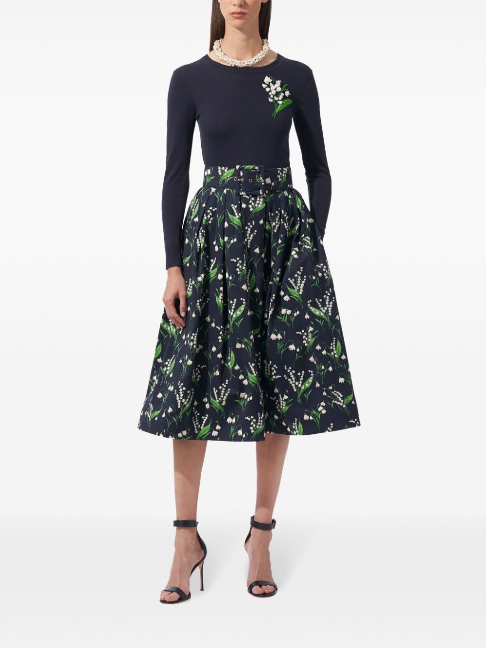 Carolina Herrera  floral-print full midi skirt
