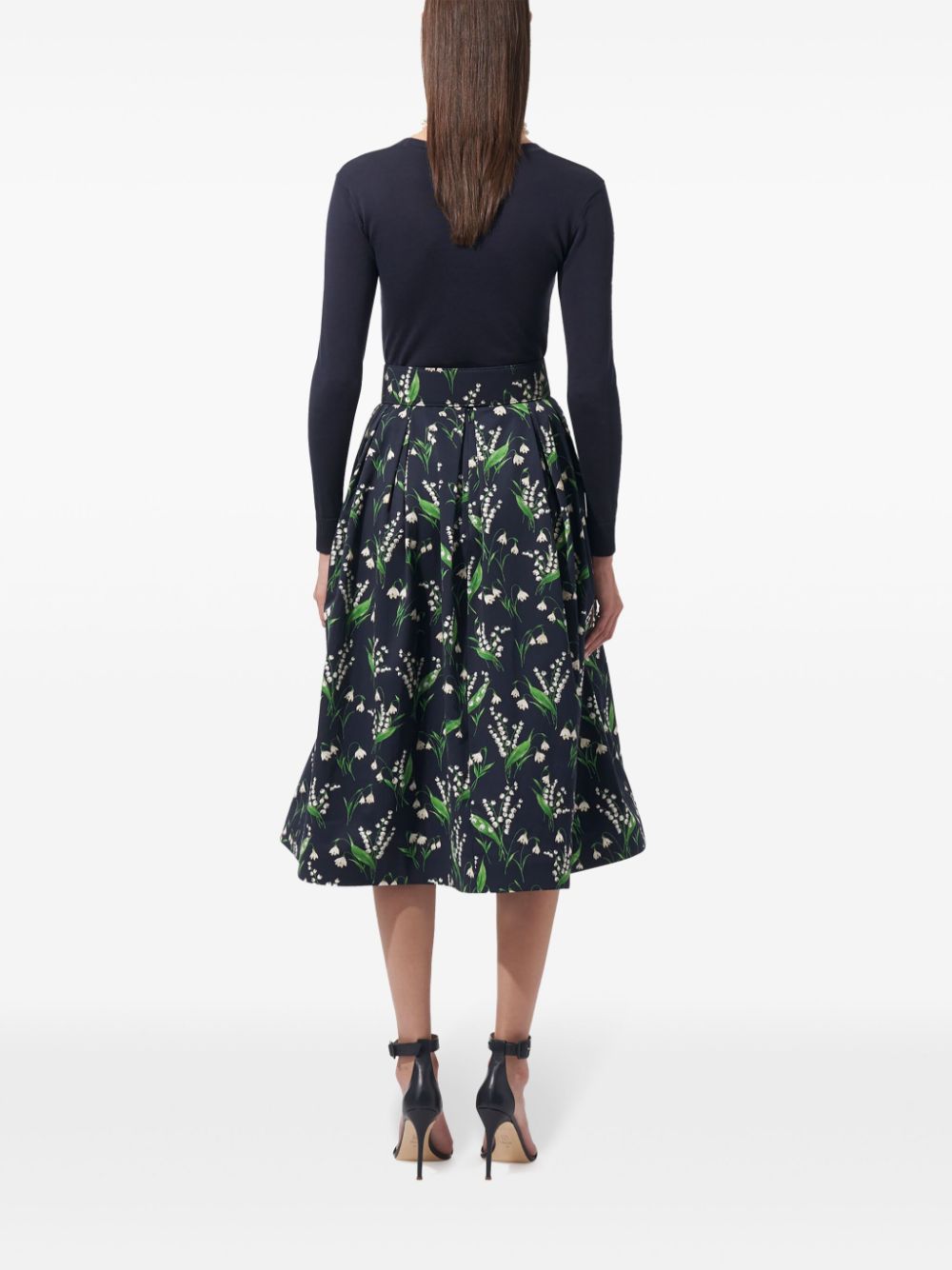 Carolina Herrera  floral-print full midi skirt