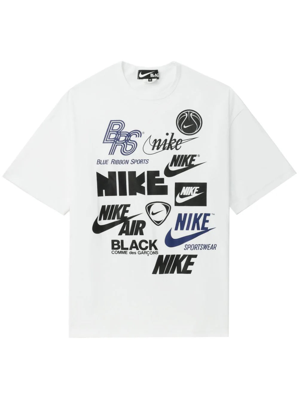 Black Comme Des Garçons  x Nike logo-print cotton T-shirt