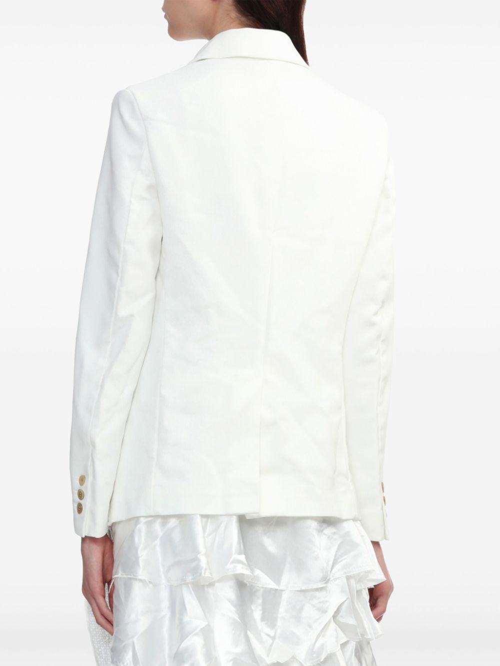 Black Comme Des Garçons rounded-collar single-breasted jacket - Image 4