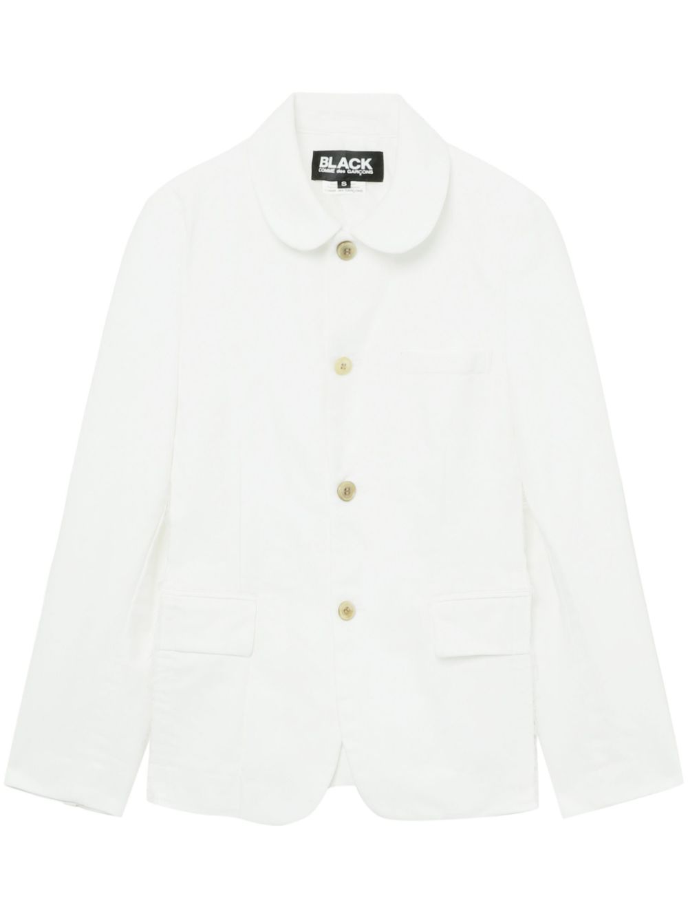 Black Comme Des Garçons rounded-collar single-breasted jacket