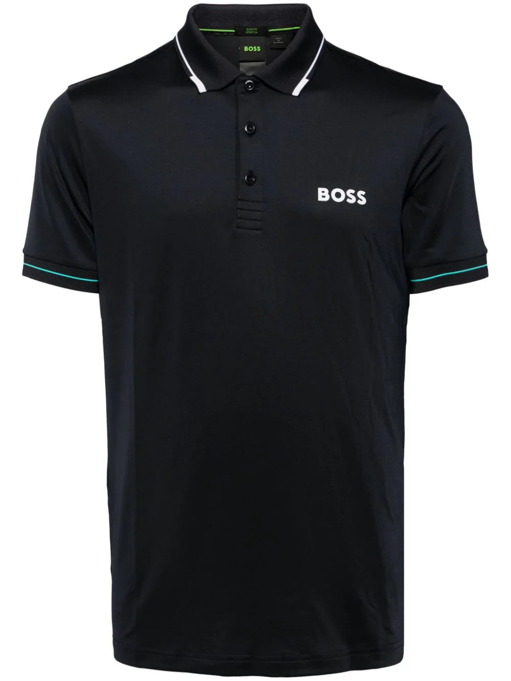 BOSS  logo-print polo shirt