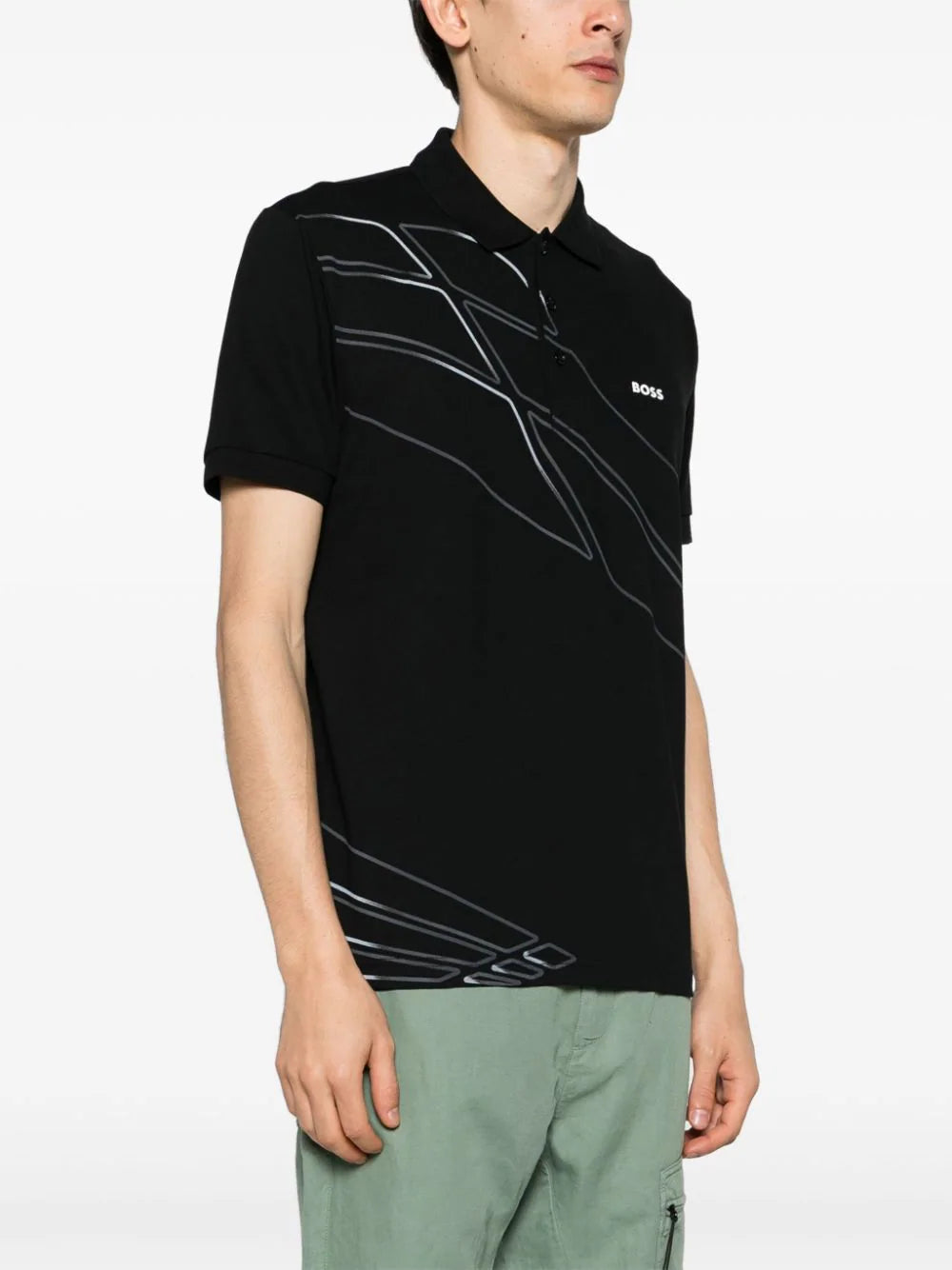BOSS logo-appliqué polo shirt