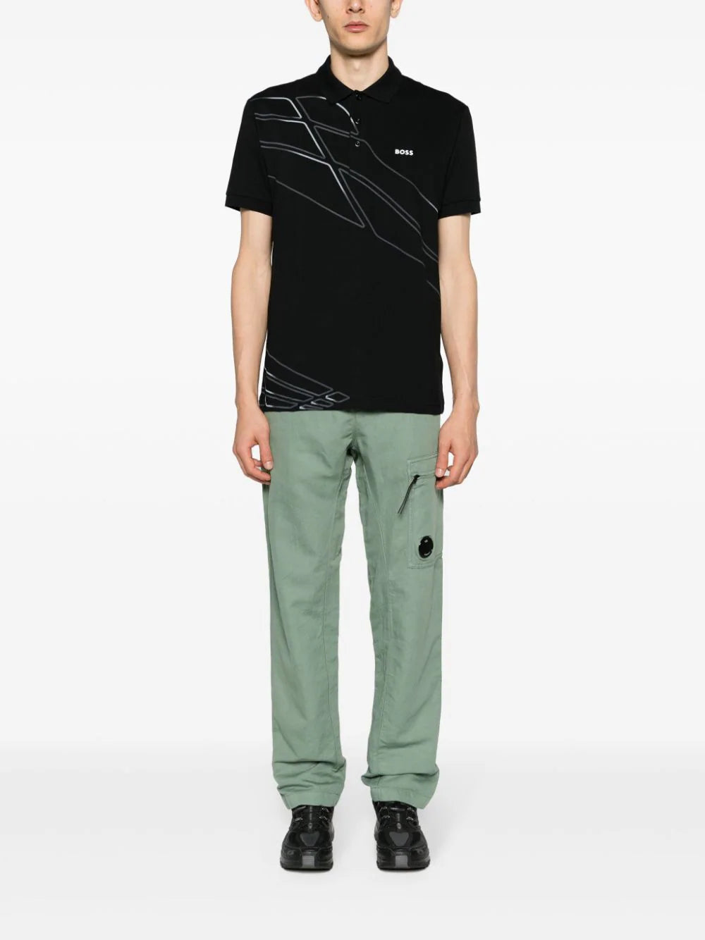 BOSS logo-appliqué polo shirt