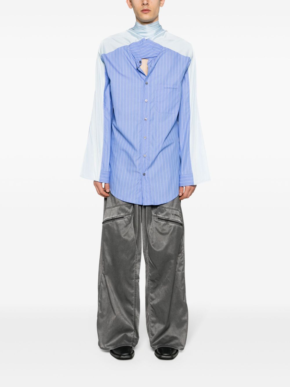Y/Project  scarf-detail cotton shirt