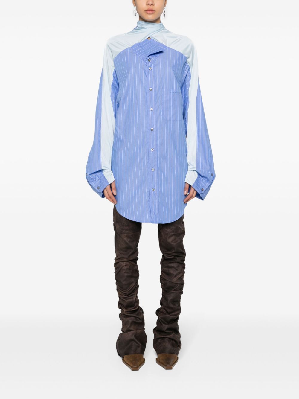 Y/Project  scarf-detail cotton shirt